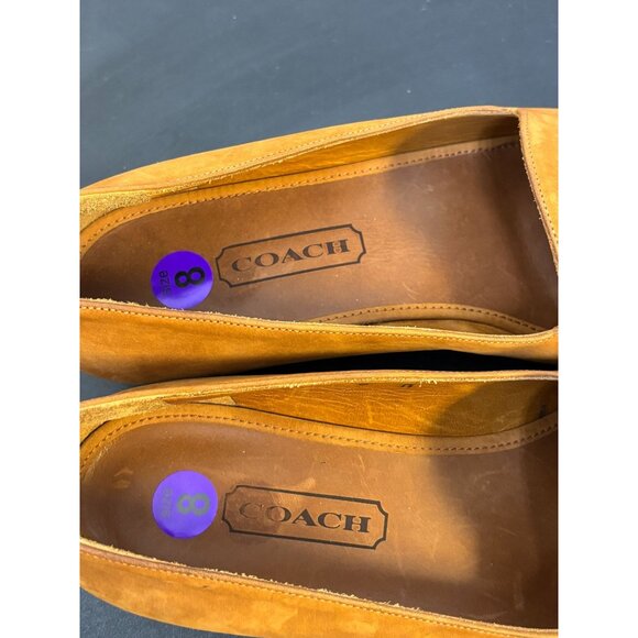 Coach Brown Suede Loafers Size 8 Made In Italy - Picture 7 of 8